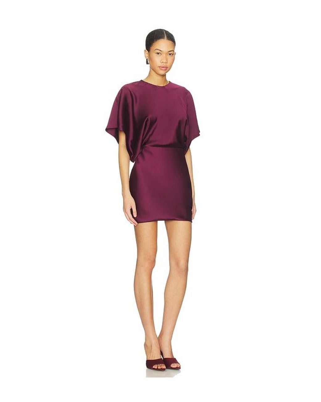 Norma Kamali Red Reverse Obie Mini Dress