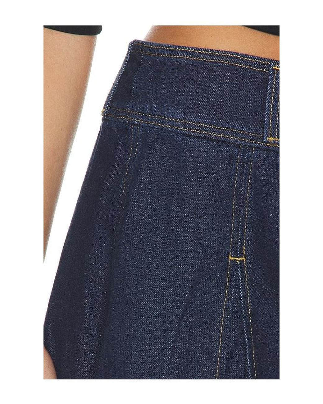 Levi's Blue Inverted Pleat Mini Skirt