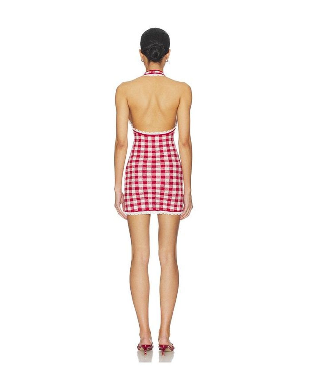 MAJORELLE Red Sofiya Knit Mini Dress
