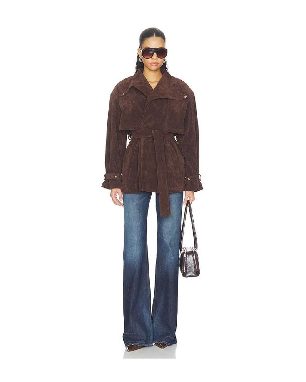 Bardot Brown Veronica Faux Suede Jacket