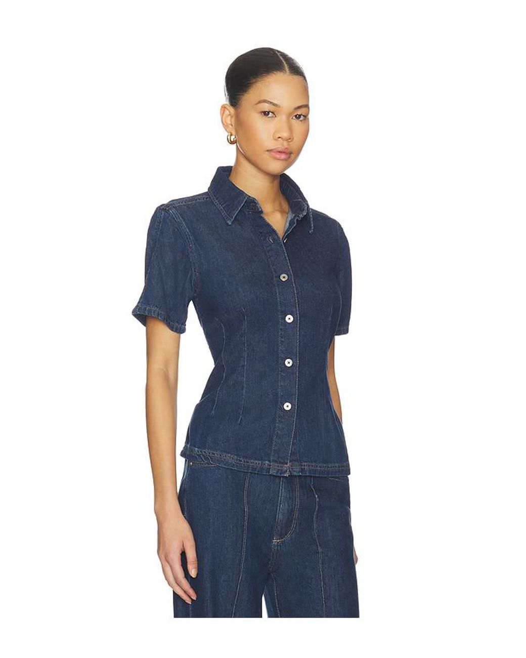 DL1961 Blue Joice Aura Denim Shirt