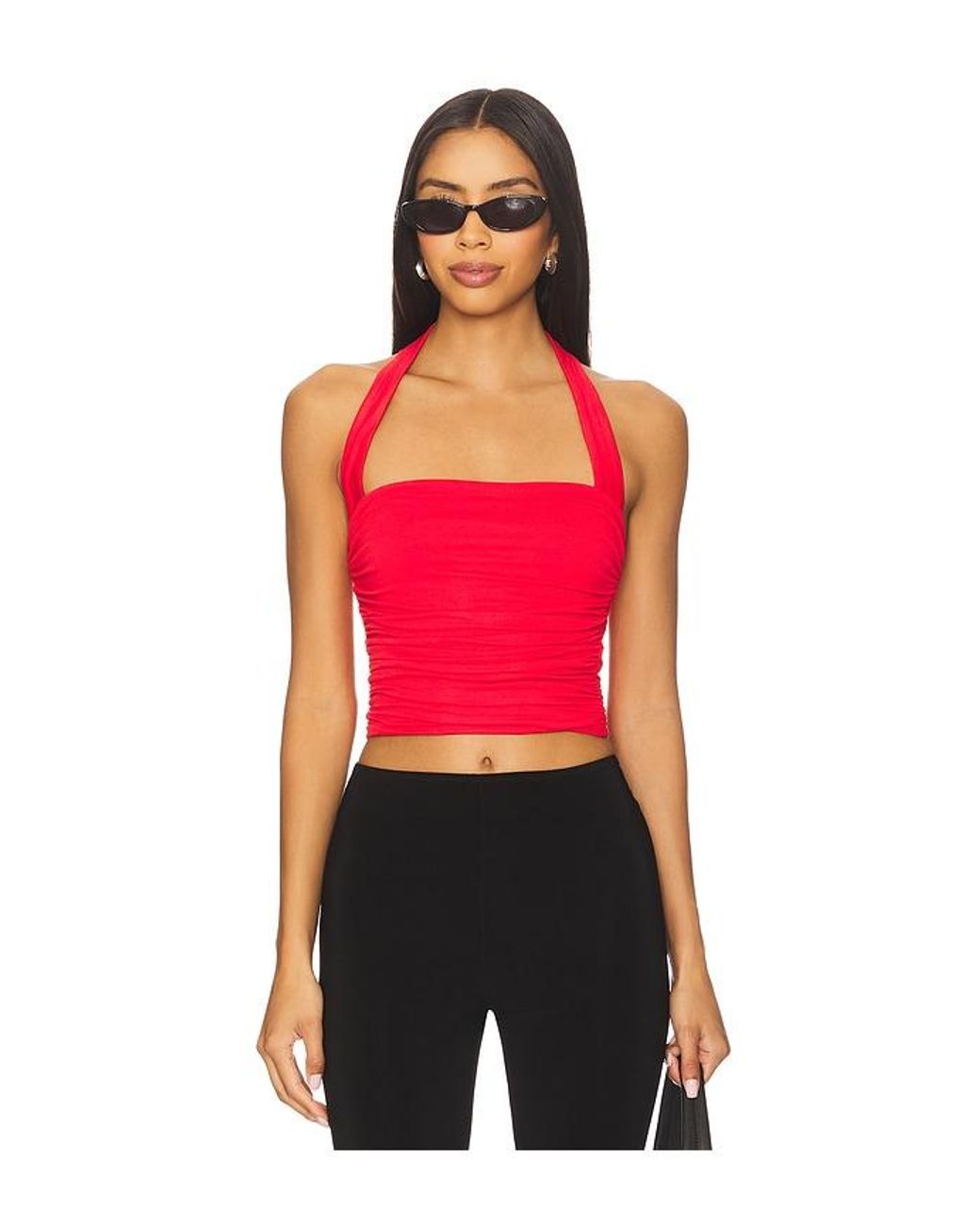 AFRM Red Aranya Halter Top