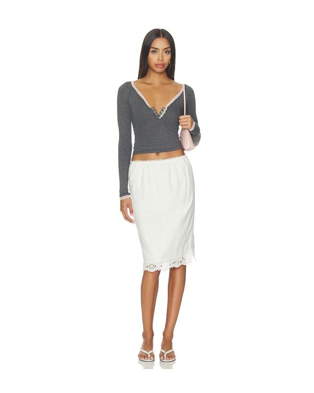 Free People Blue A Little Bit Layering Cami