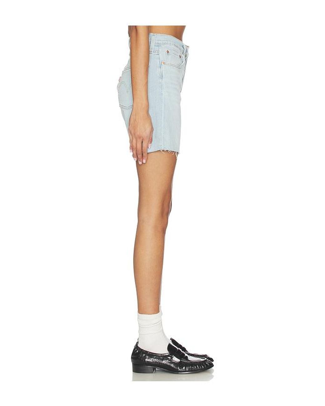 Levi's Blue 501 Mid Thigh Short