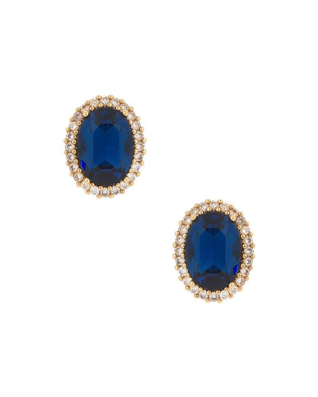 Anton Heunis Blue Omega Clasp Oval Stud
