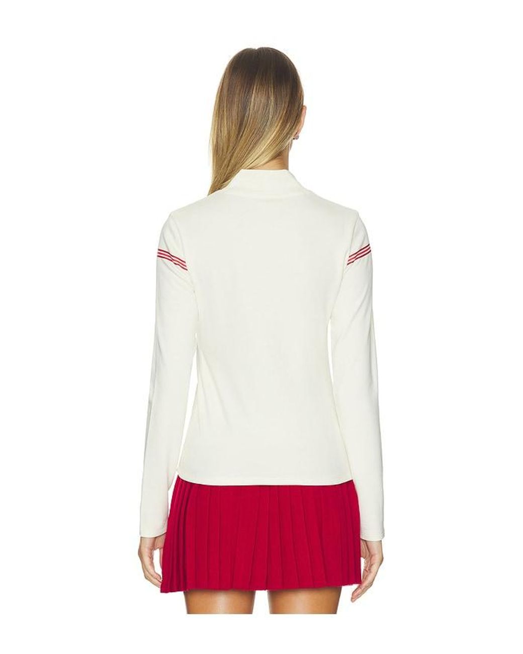 Malbon Red Sierra Mockneck Top