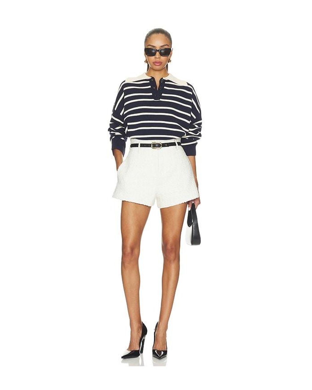ALL THE WAYS Blue Clydie Polo Sweater