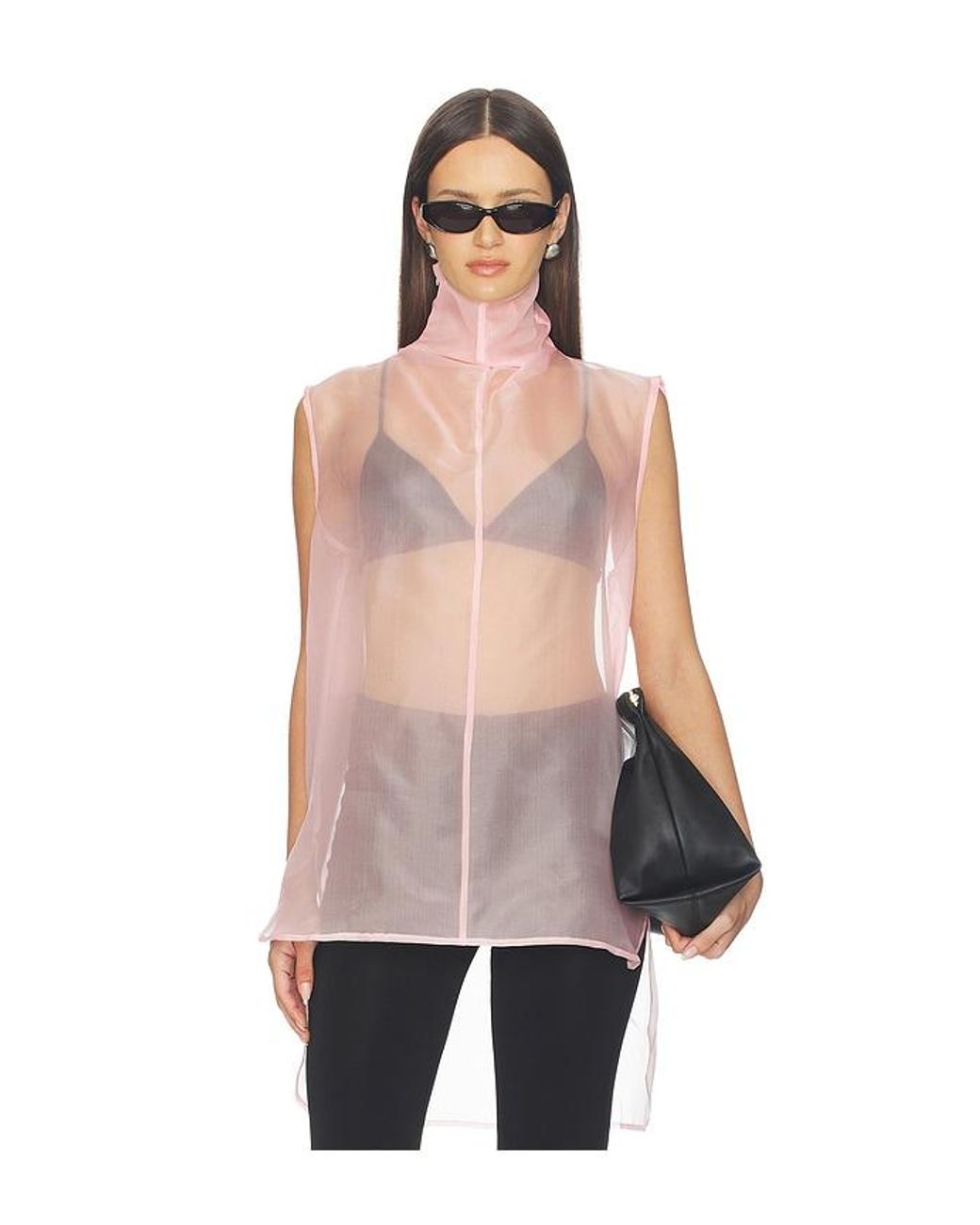 AEXAE Natural X Revolve Silk Organza Roll Top