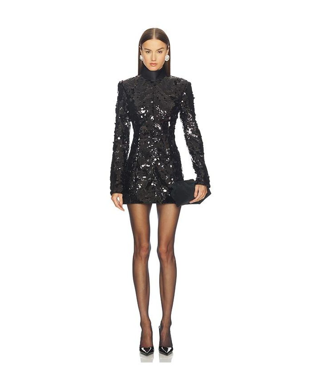 AKNVAS Black Toni Sequin Dress
