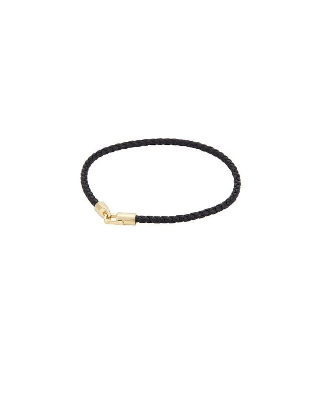 Miansai Black Cruz Leather Bracelet for men