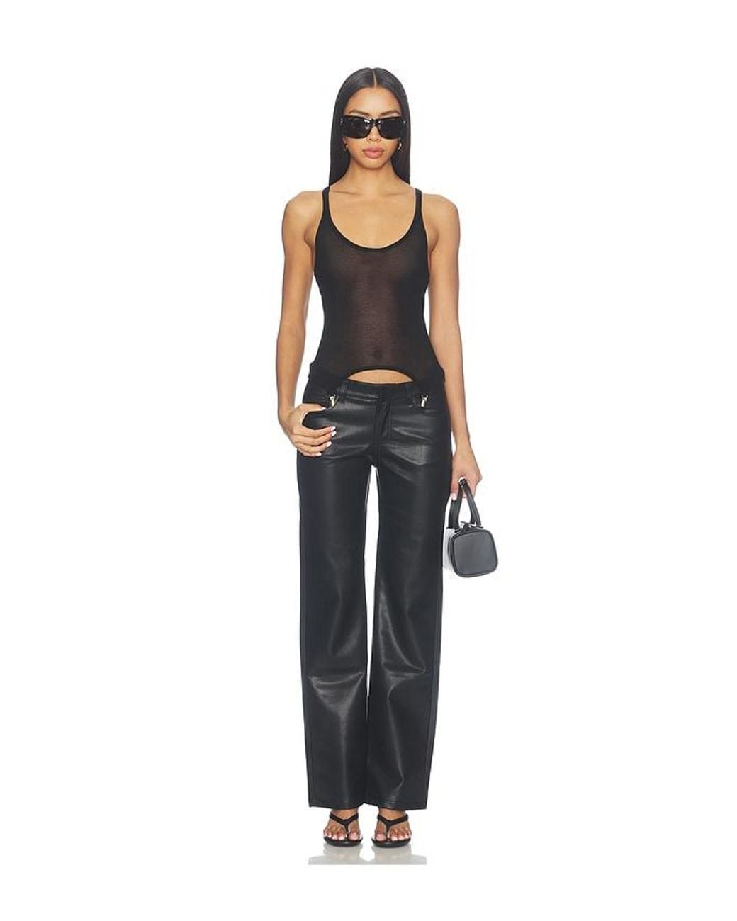 Lioness Black Heartbreaker Faux Leather Pants