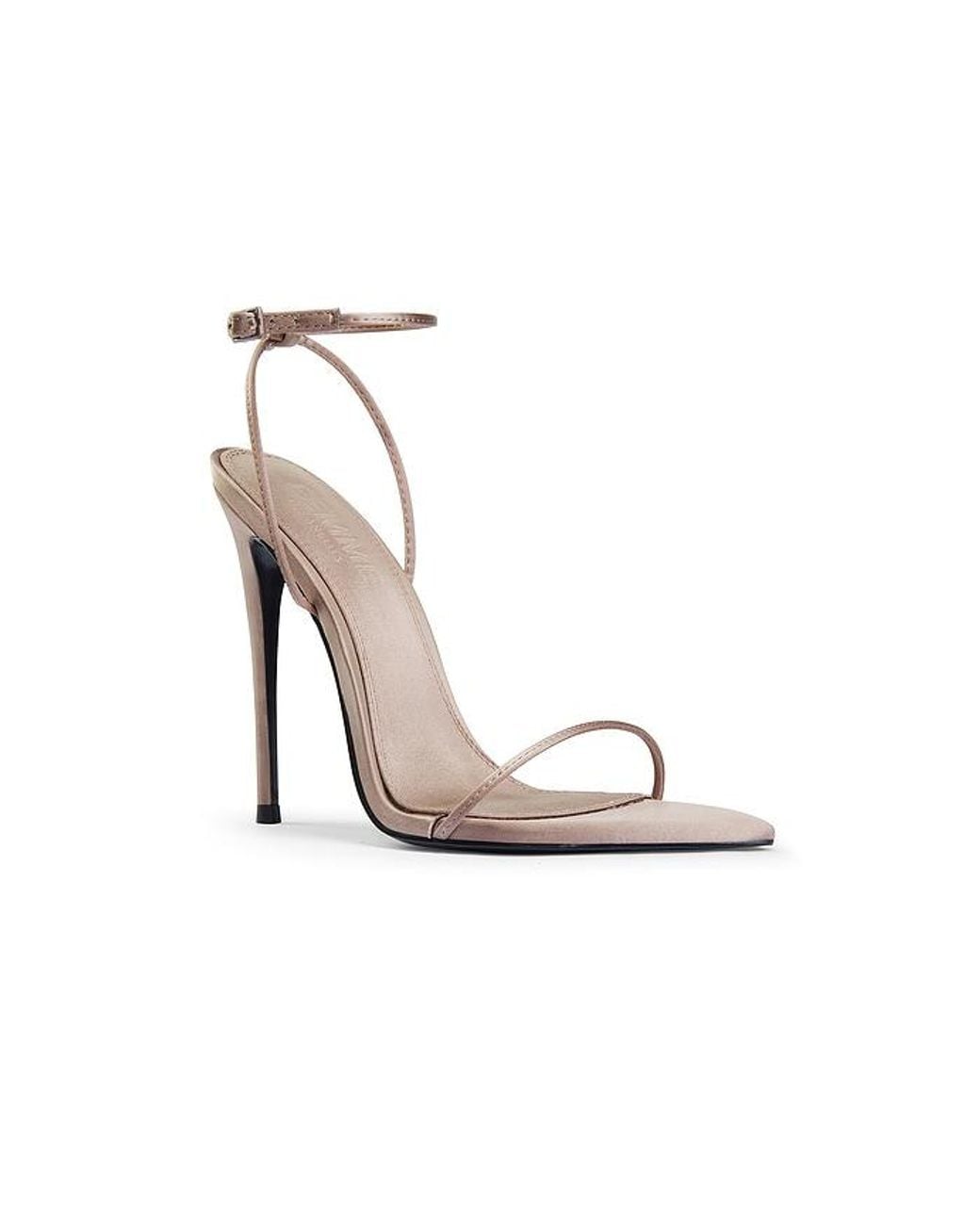 Femme LA White Andx Satin Sandal