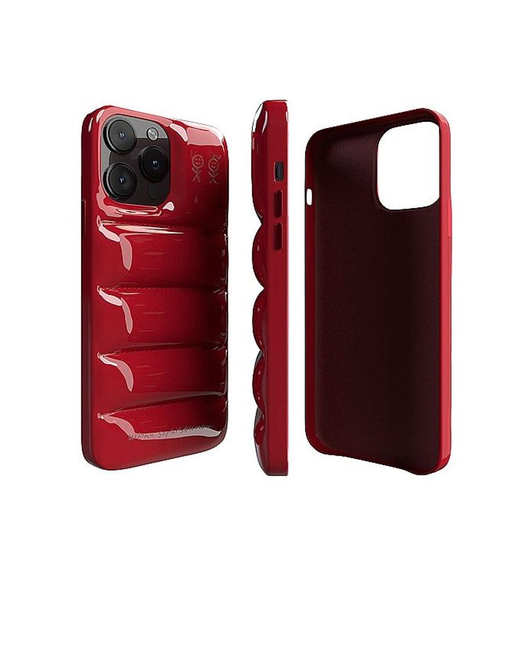 Urban Sophistication Iphone 15 Pro Glazed Puffer Case in Red Urban Sophistication Iphone 15 Pro Glazed Puffer Case in Red