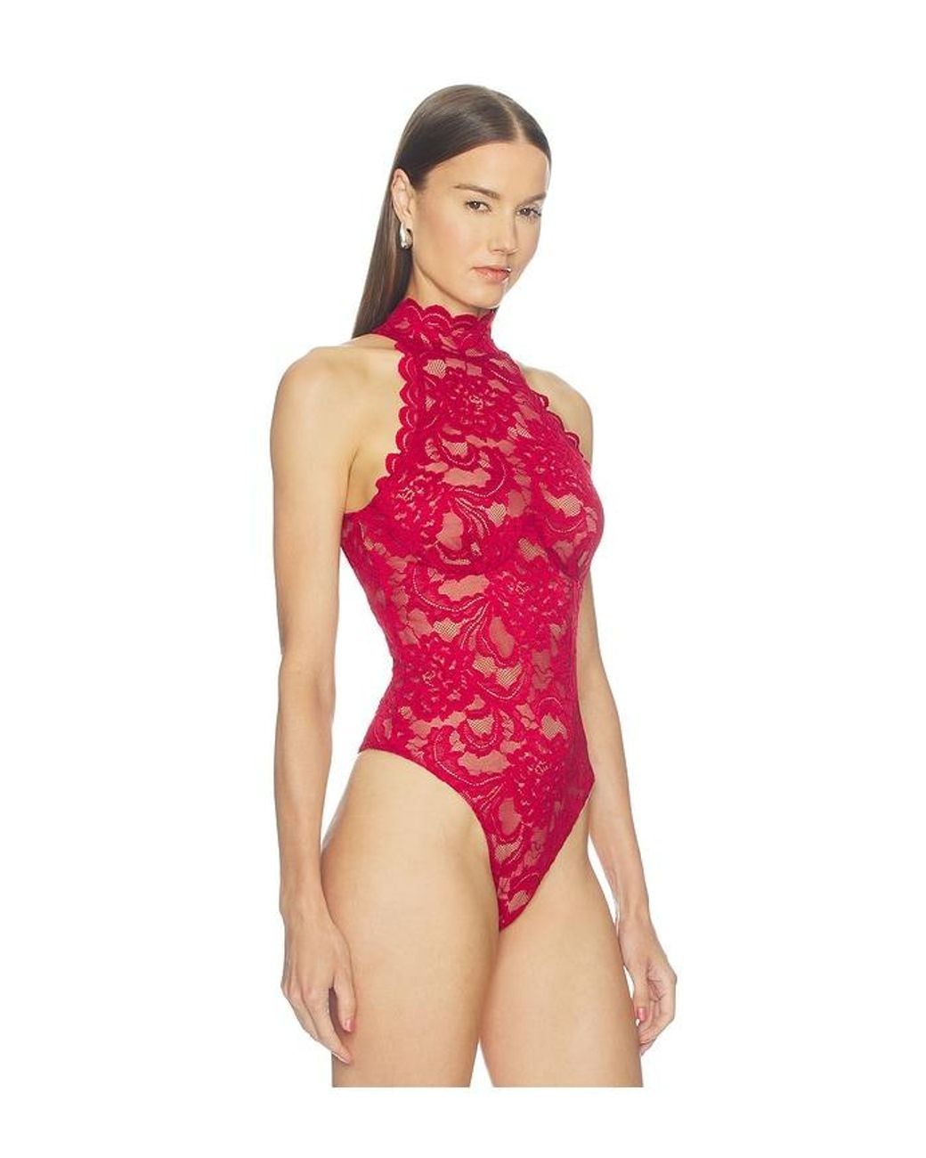 Nookie Pink Delphine Lace Bodysuit