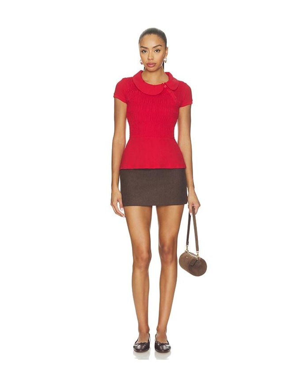 Peachy Den Red Ferdinand Polo Top