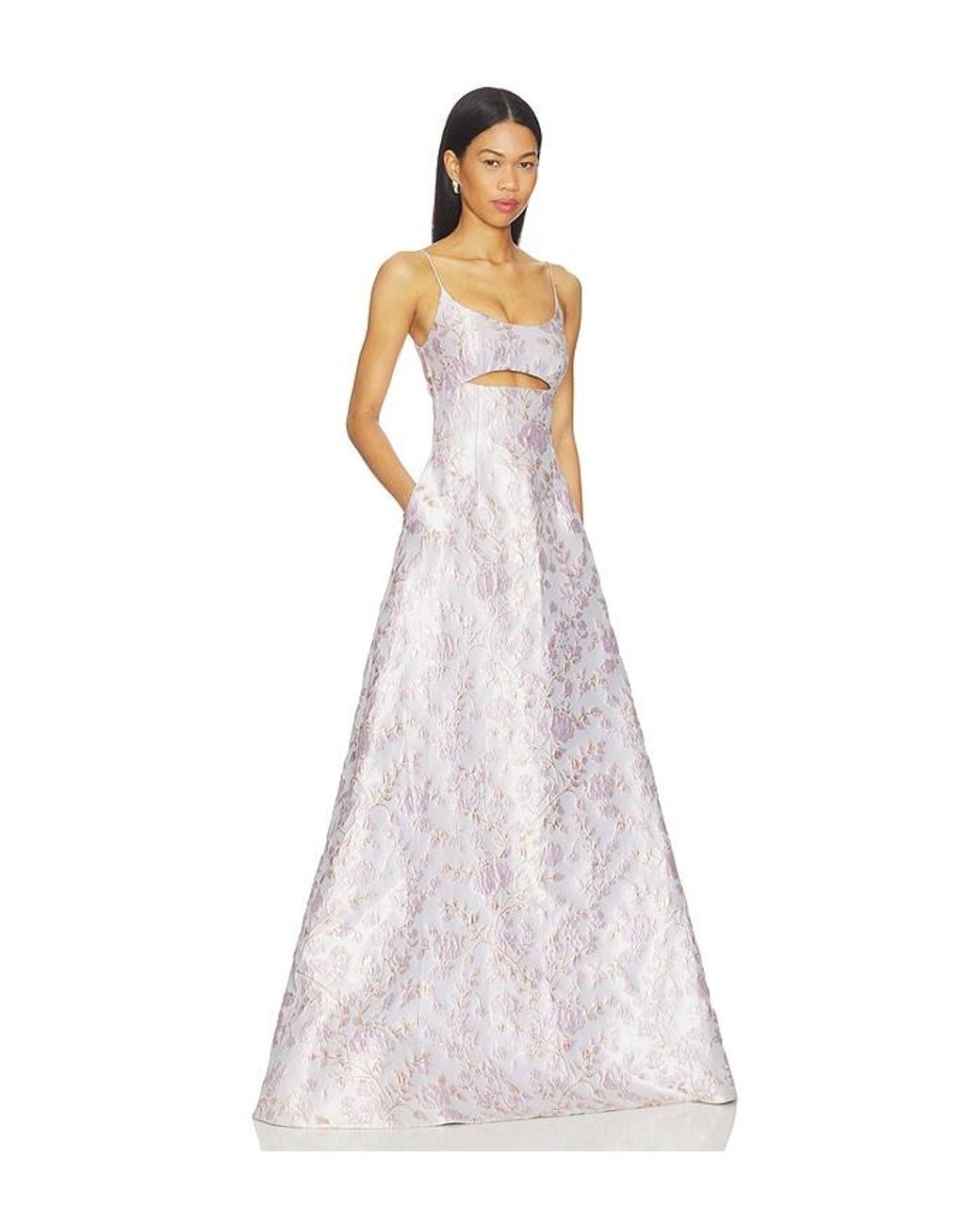 SAU LEE White Jacinda Gown