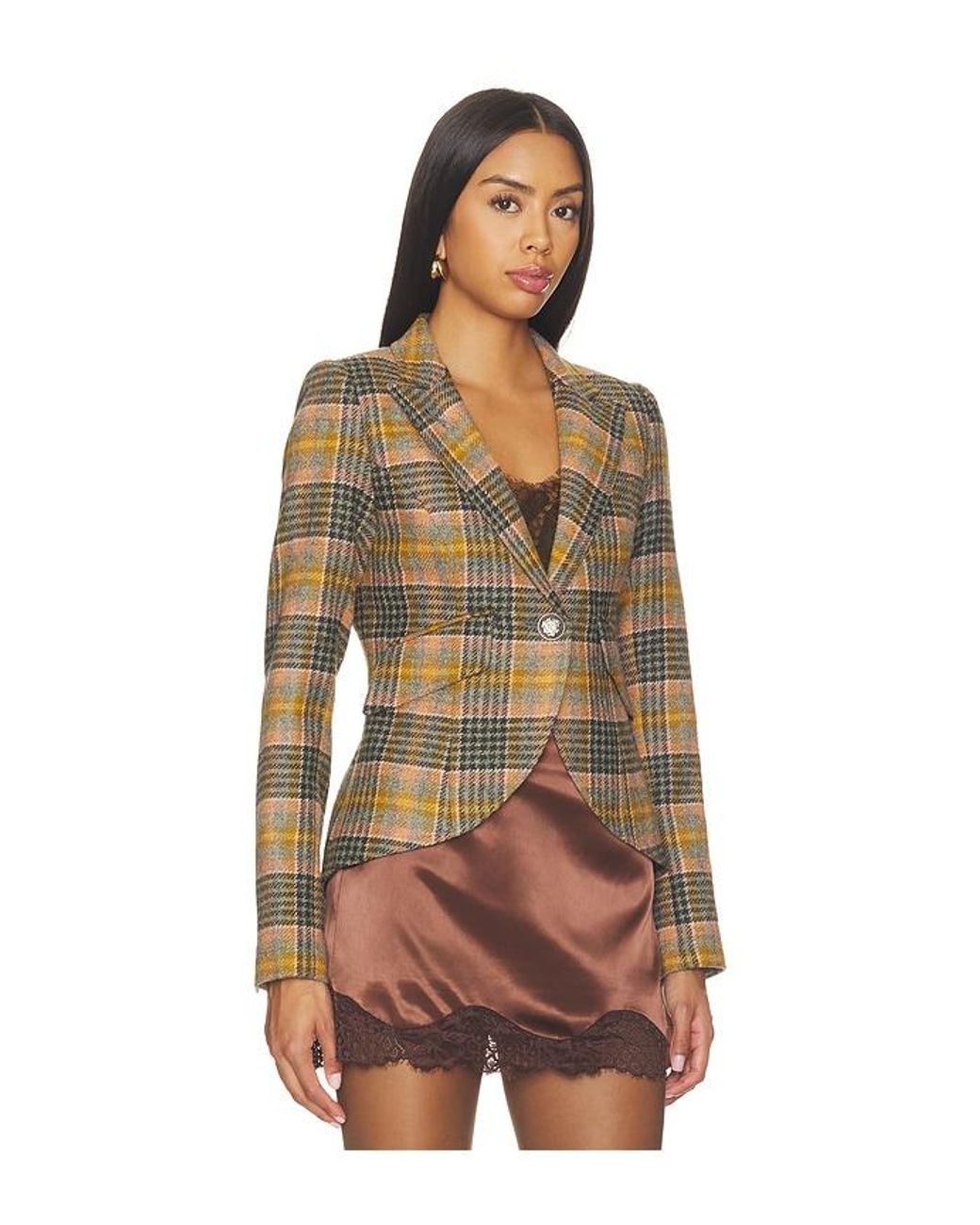 One Button Blazer en Yellow Smythe en coloris Multicolor