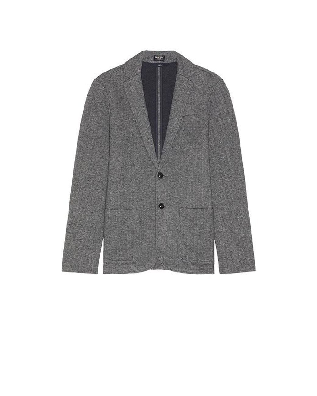Faherty Brand Gray Inlet Knit Tweed Blazer for men