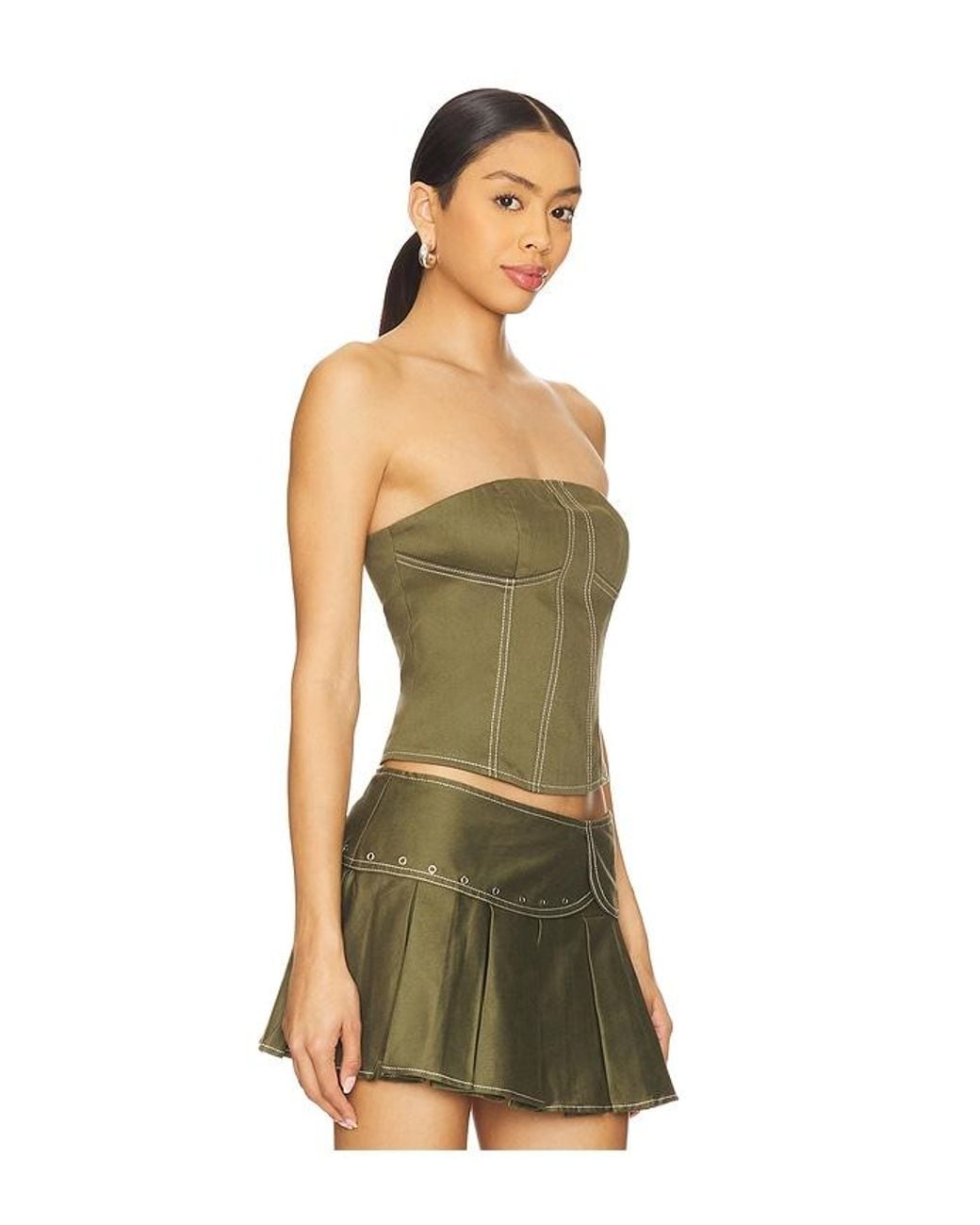 BY.DYLN Green X Revolve Jenna Corset
