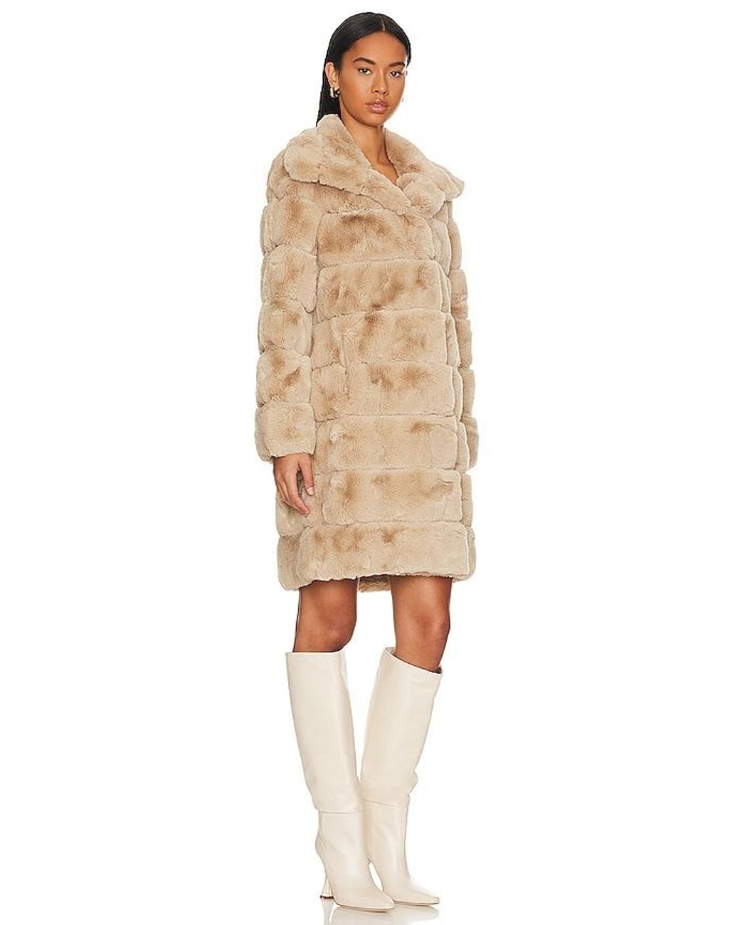 Adrienne Landau Natural X Revolve Faux Fur Long Coat