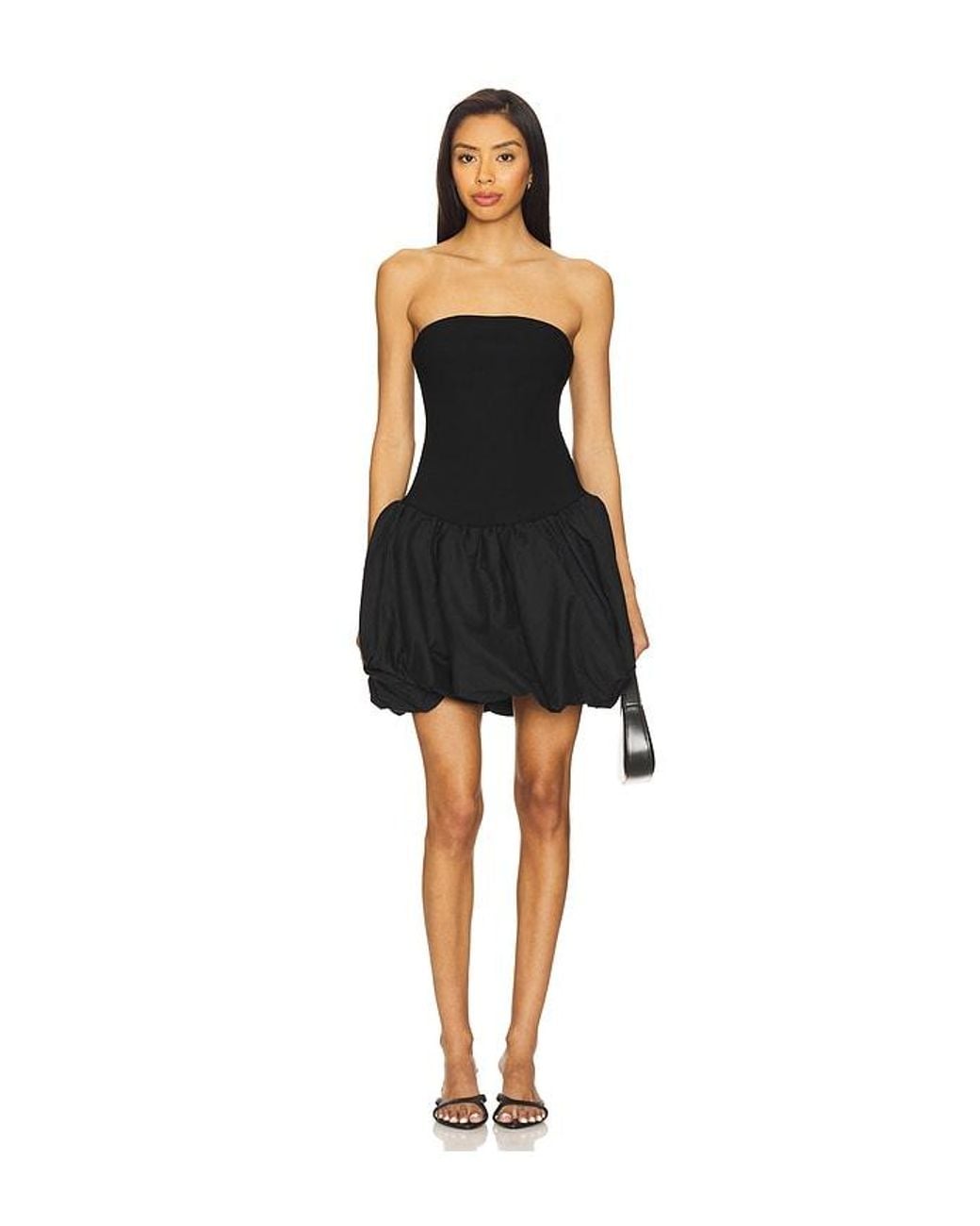 Jonathan Simkhai Black Pollie Bubble Mini Dress