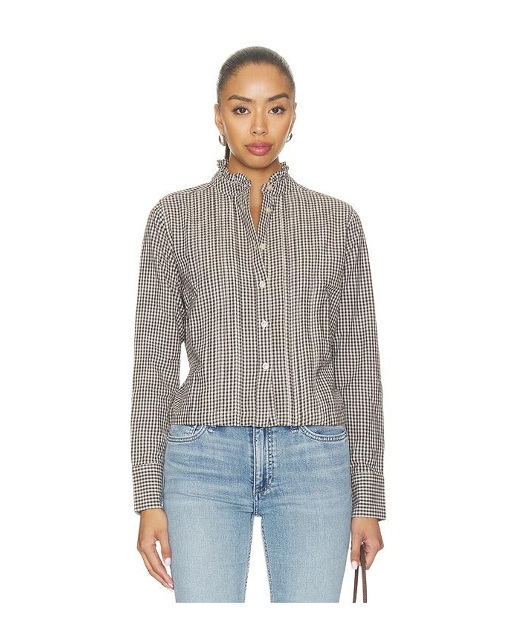 Bobi Blue Bri Pintuck Top