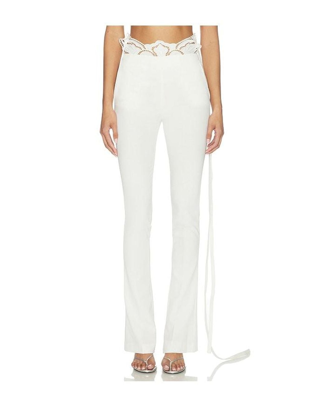 Blumarine White Compact Tailor Pant