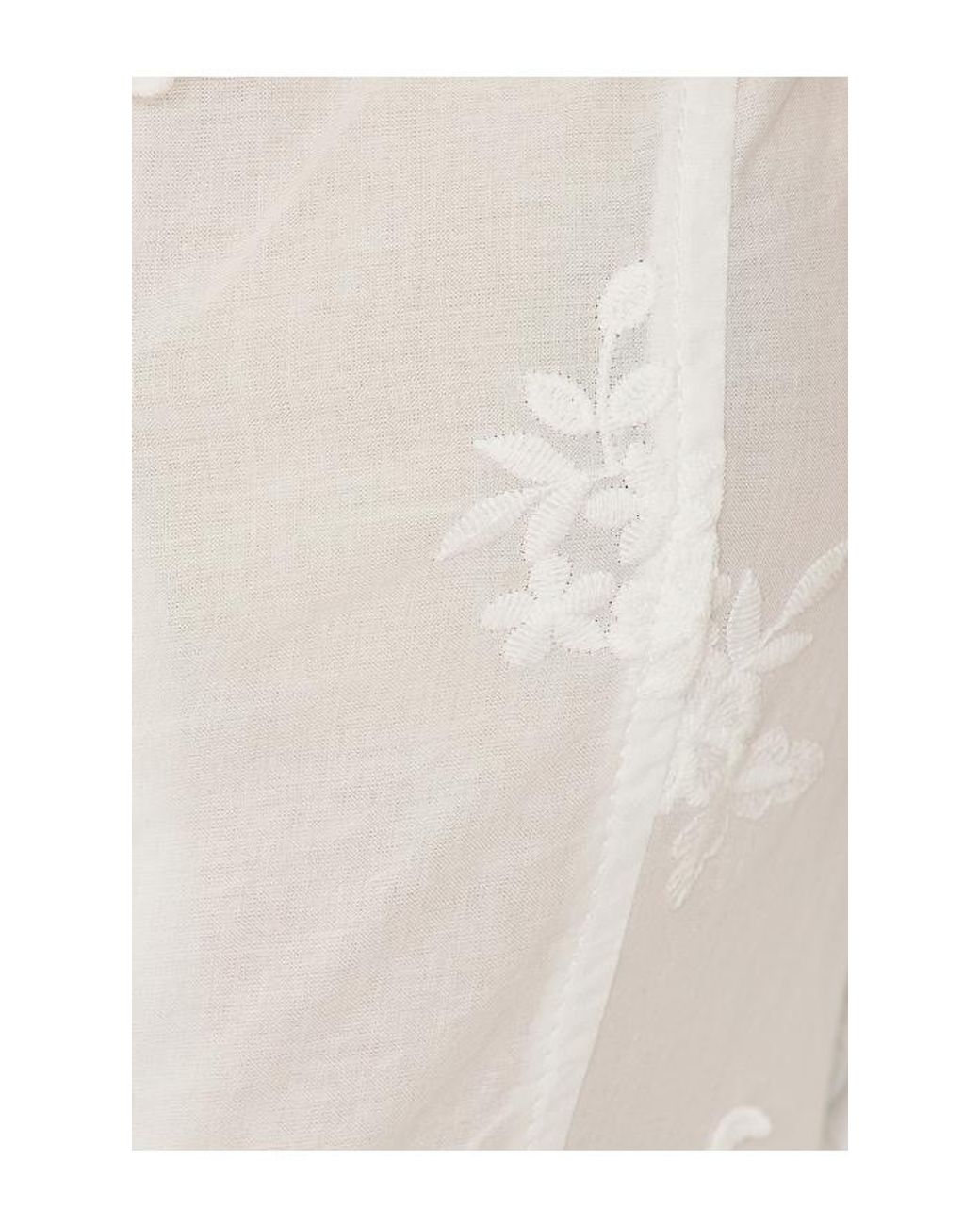 WeWoreWhat White Lace Button Up Top