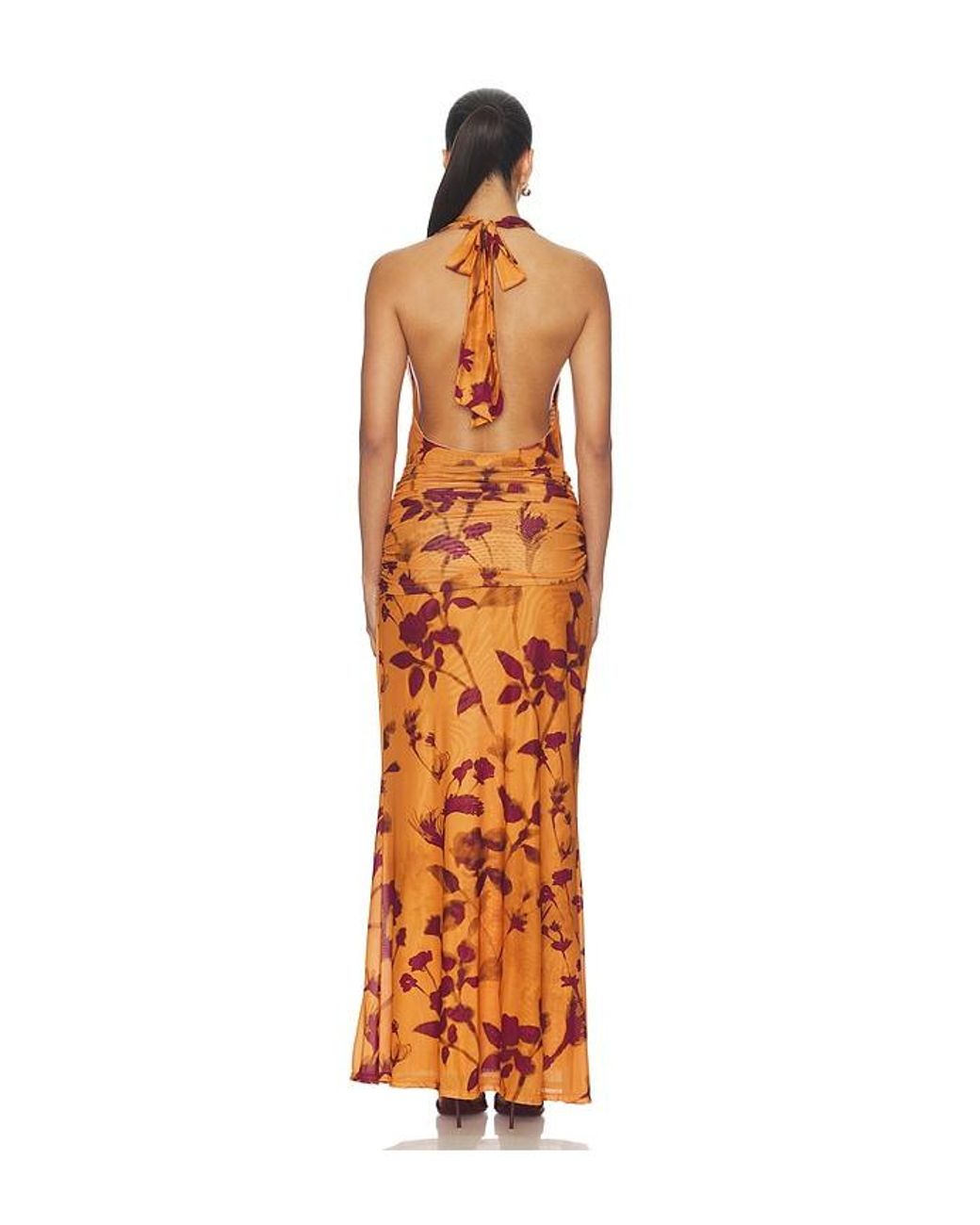 Especia Orange Napali Long Dress
