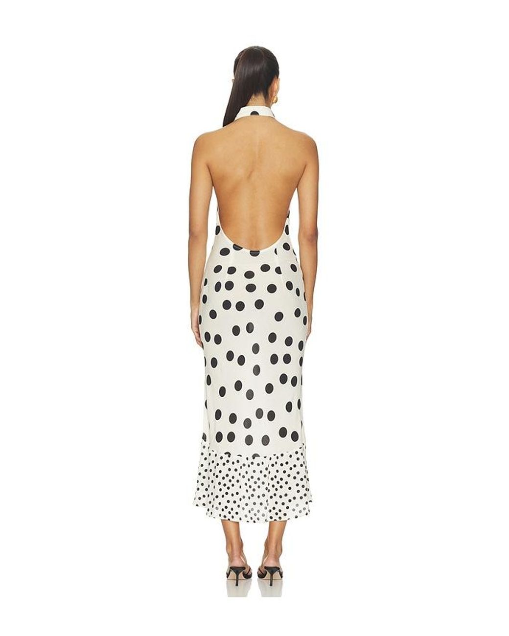 Tularosa White Elma Cowl Neck Dress