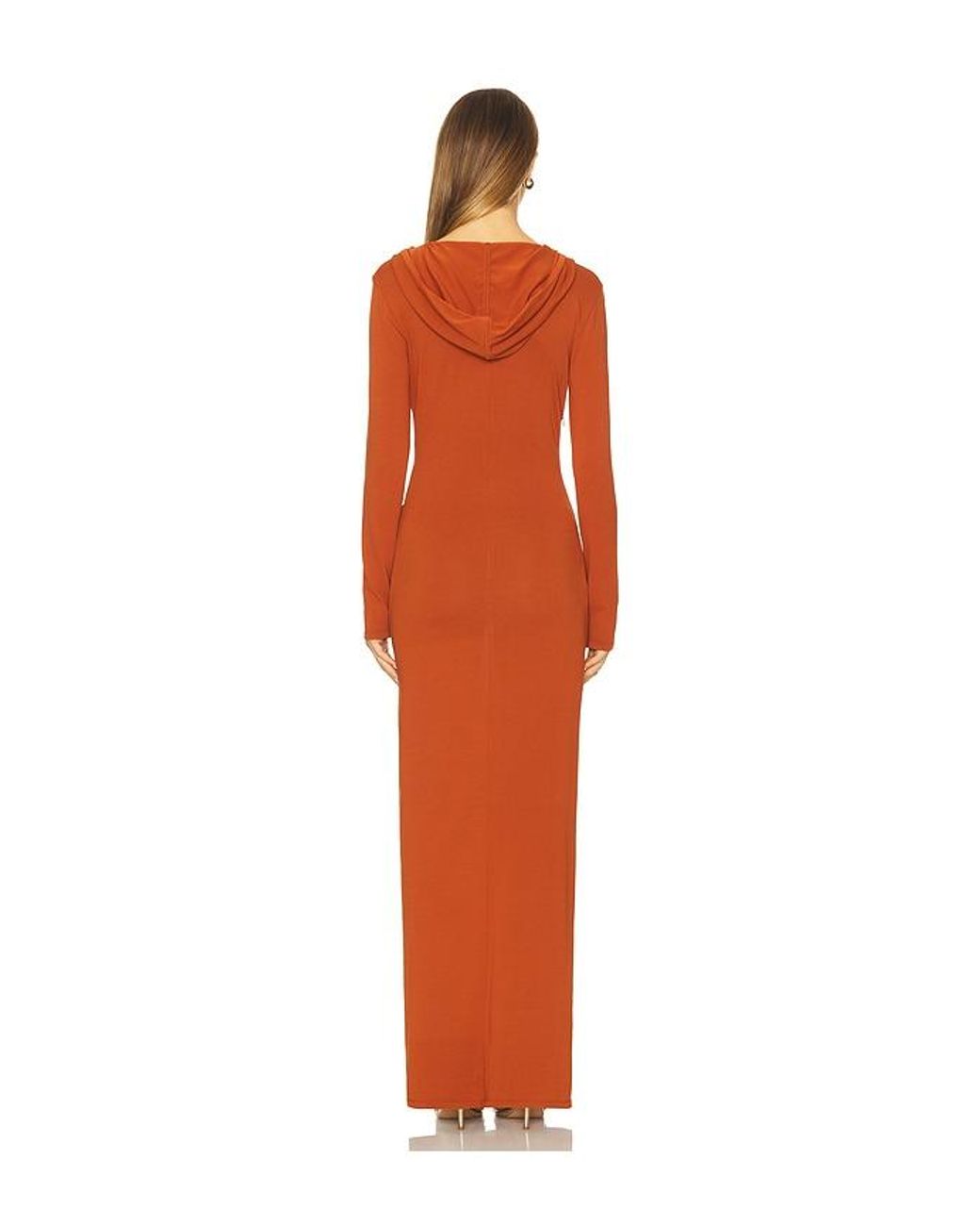 GIUSEPPE DI MORABITO Orange Long Sleeve Maxi Dress