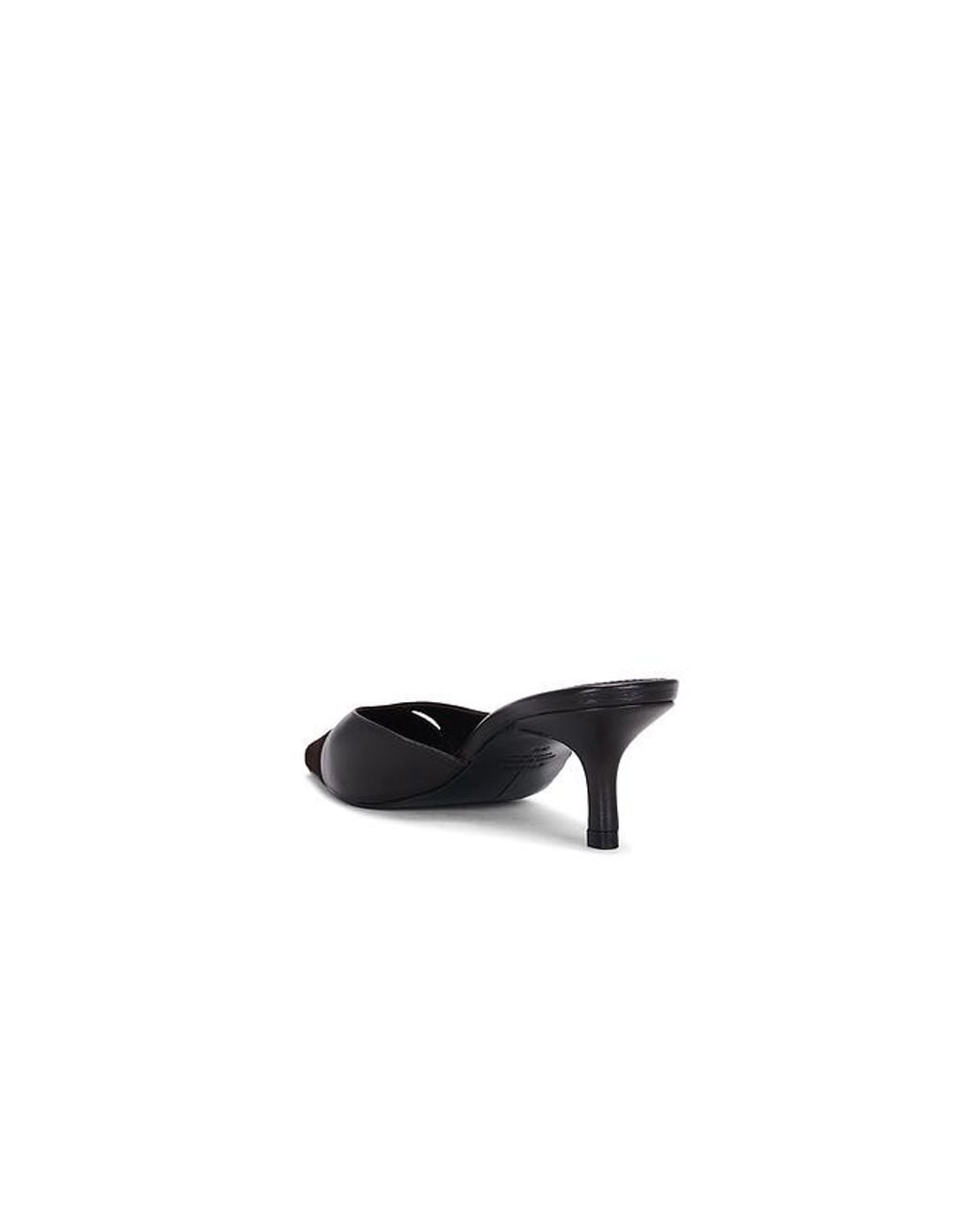 Black Suede Studio White Rue 50 Mule Pump