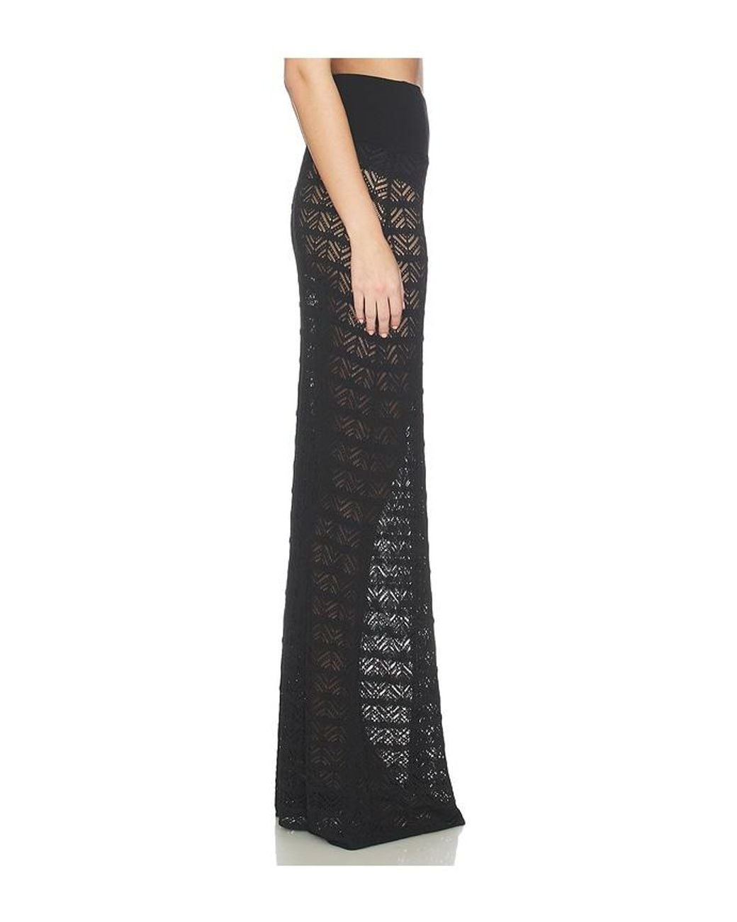 Nbd Black Kyriah Pointelle Maxi Skirt
