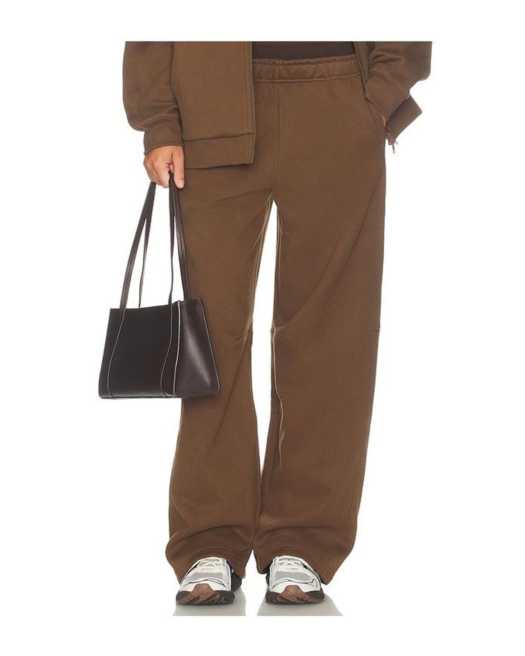 WellBeing + BeingWell Brown Robin Barrel Sweatpant