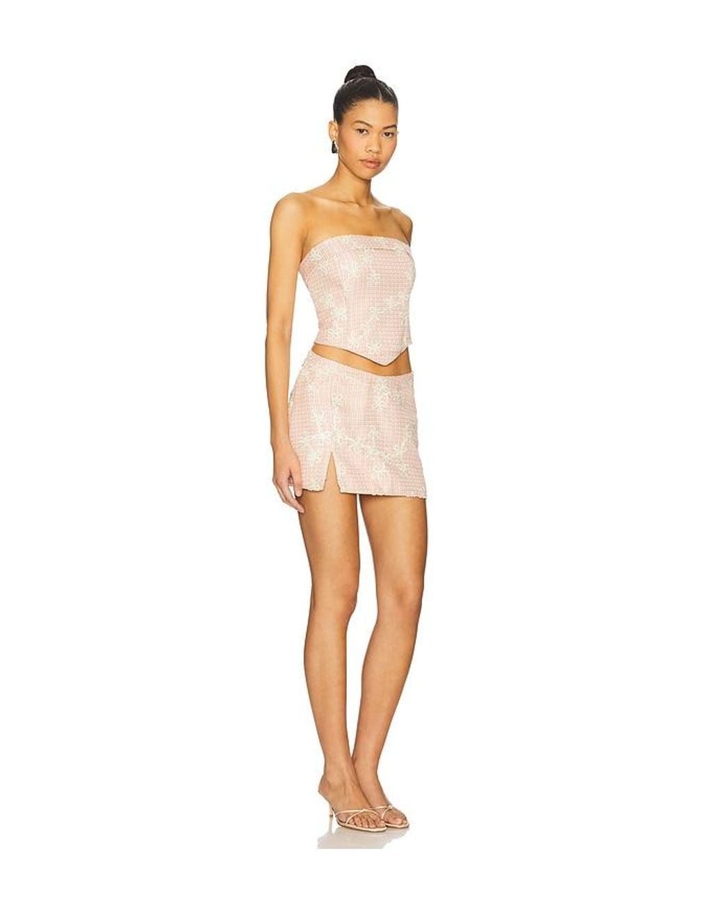 MORE TO COME Pink Doer Skirt Set