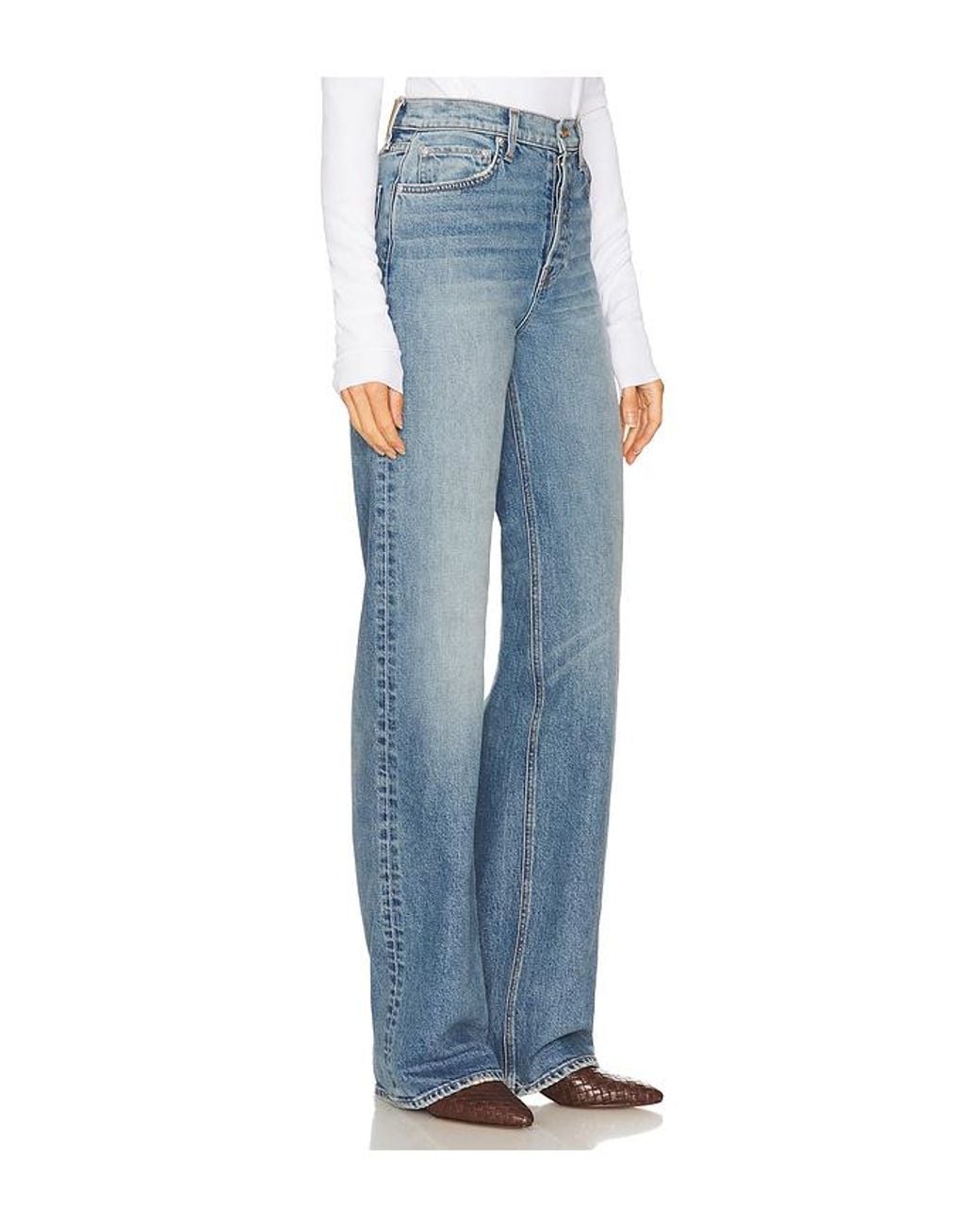 GRLFRND Blue Brooklyn High Rise Straight