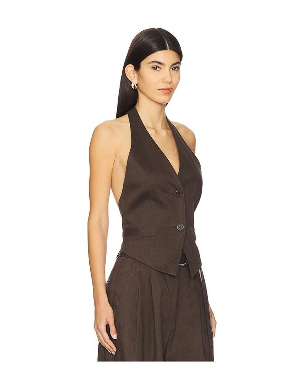 Helmut Lang Brown Neckholder-Weste