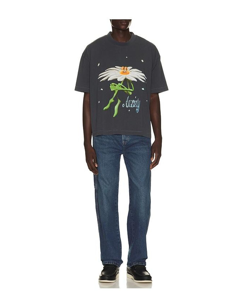 JUNGLES Blue Anxiety Flower Tee for men