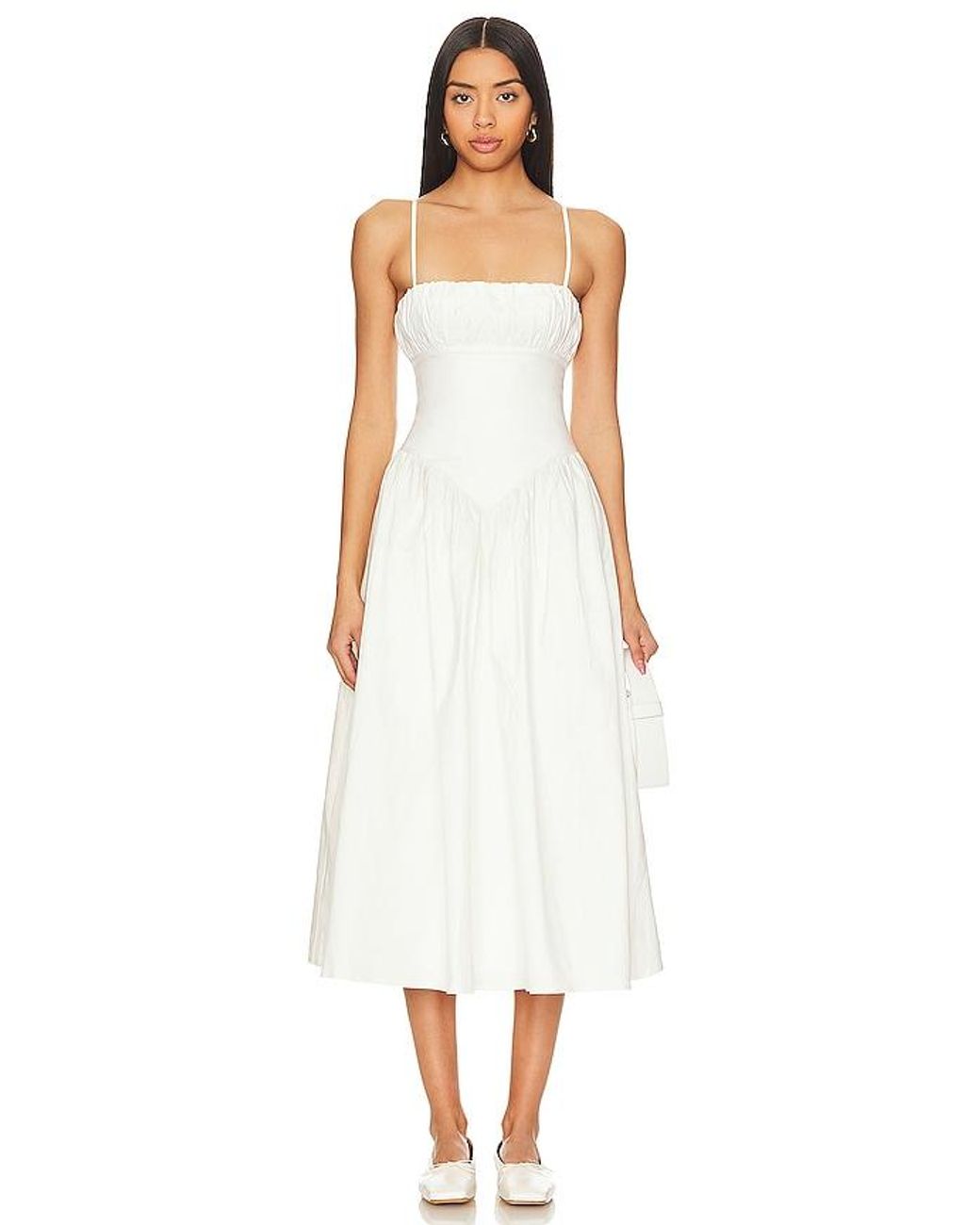 MAJORELLE Austin Midi Dress in White Lyst Australia