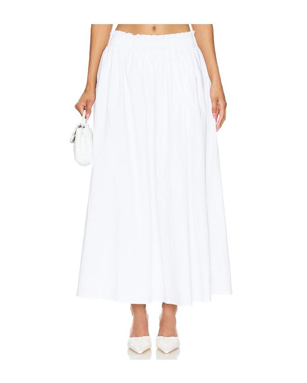 Tularosa White Donna Maxi Skirt