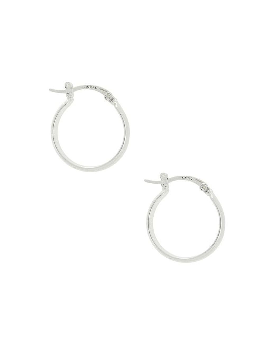 Casa Clara White Chenille Hoop Earrings
