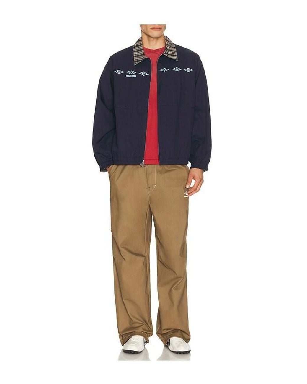 Pleasures Blue X Umbro Diamonds Reversible Blouson Jacket for men
