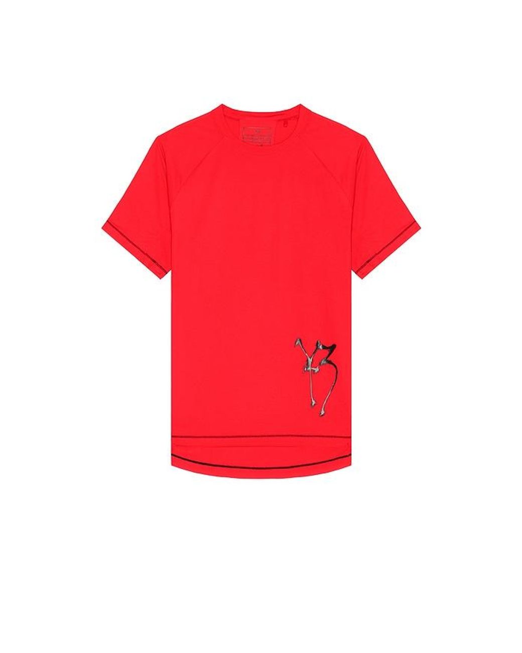 Y-3 Red Gfx Run Tee for men