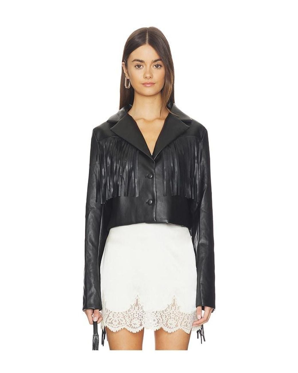 MORE TO COME Black Viola Faux Leather Jacket