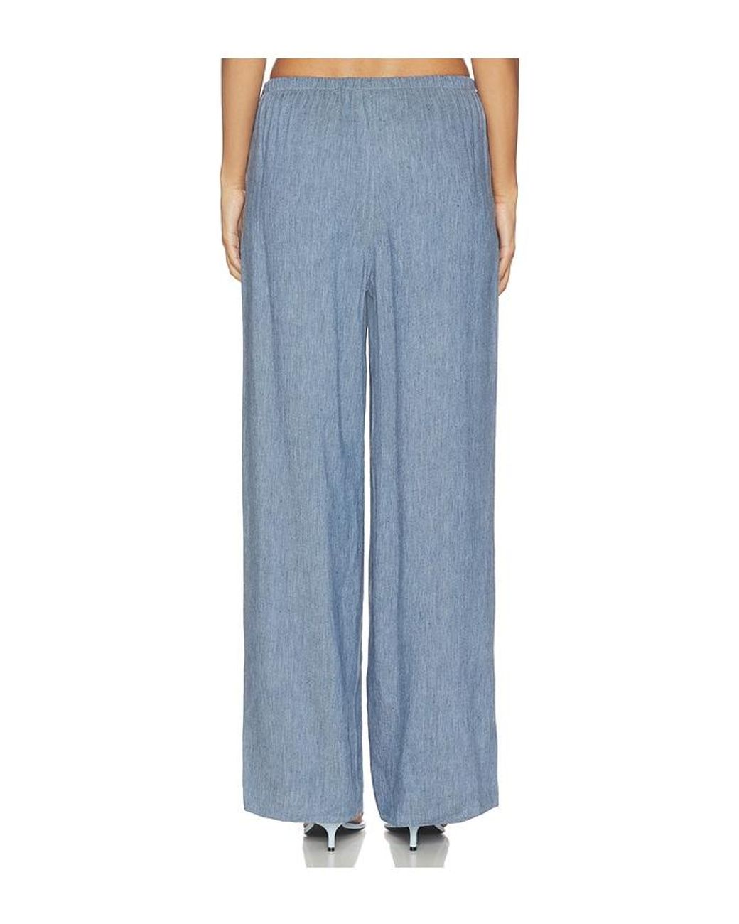 Theory Blue Denim Slit Pant