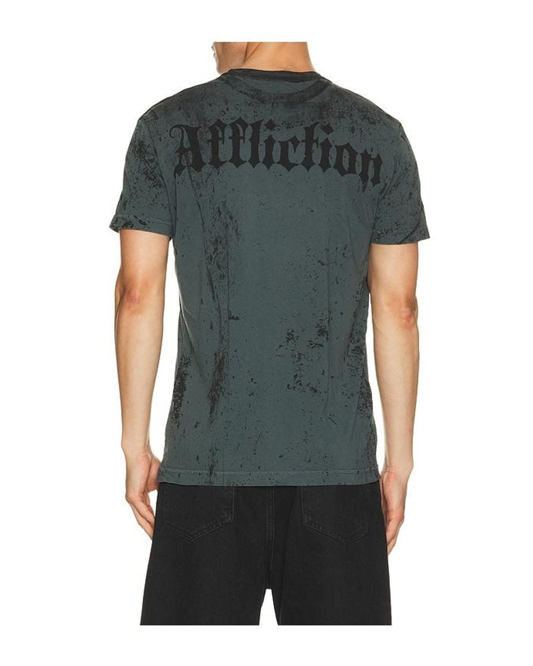 Affliction Black Bleak Moon Short Sleeve Tee for men