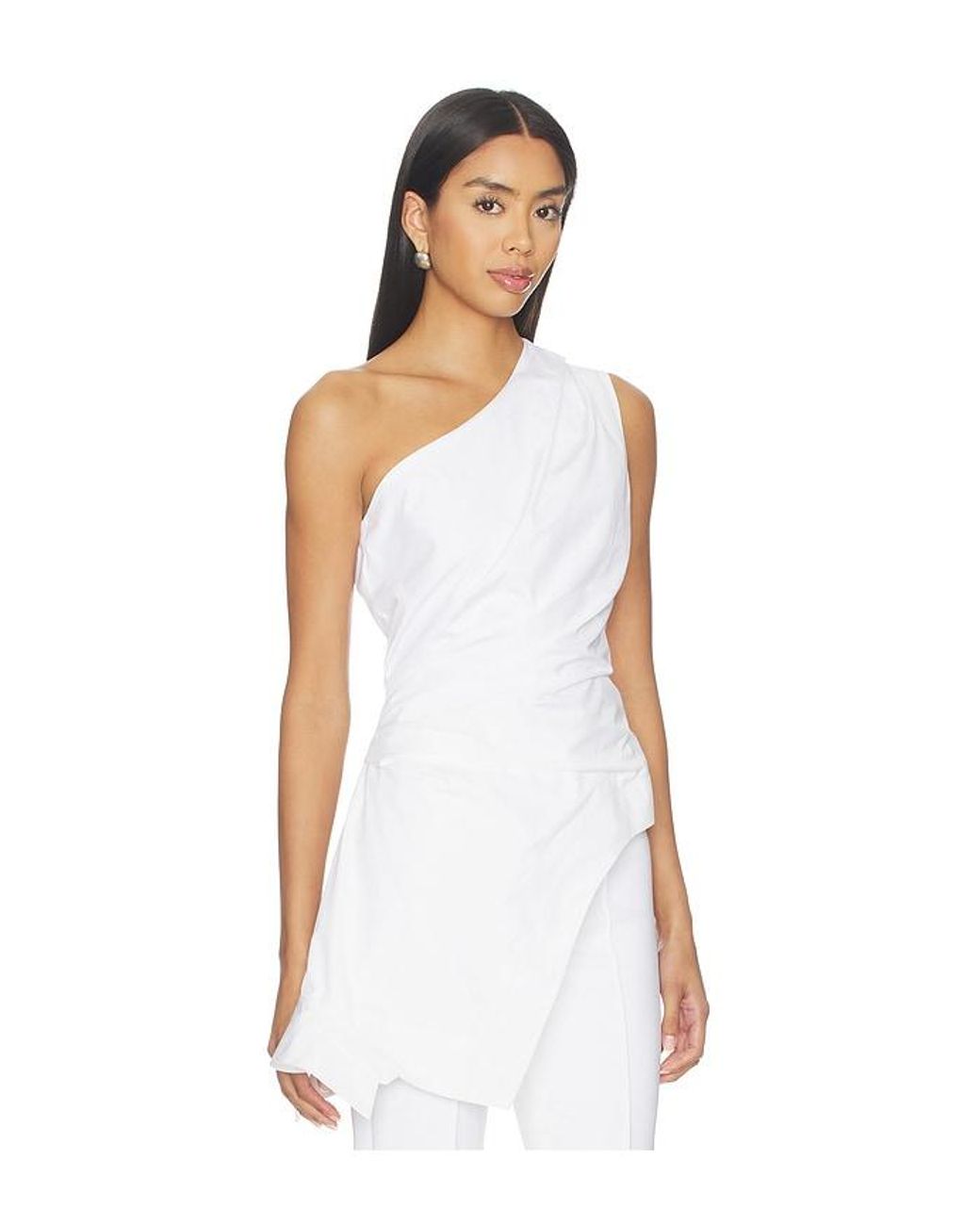 Rohe White Reimagined One Shoulder Top