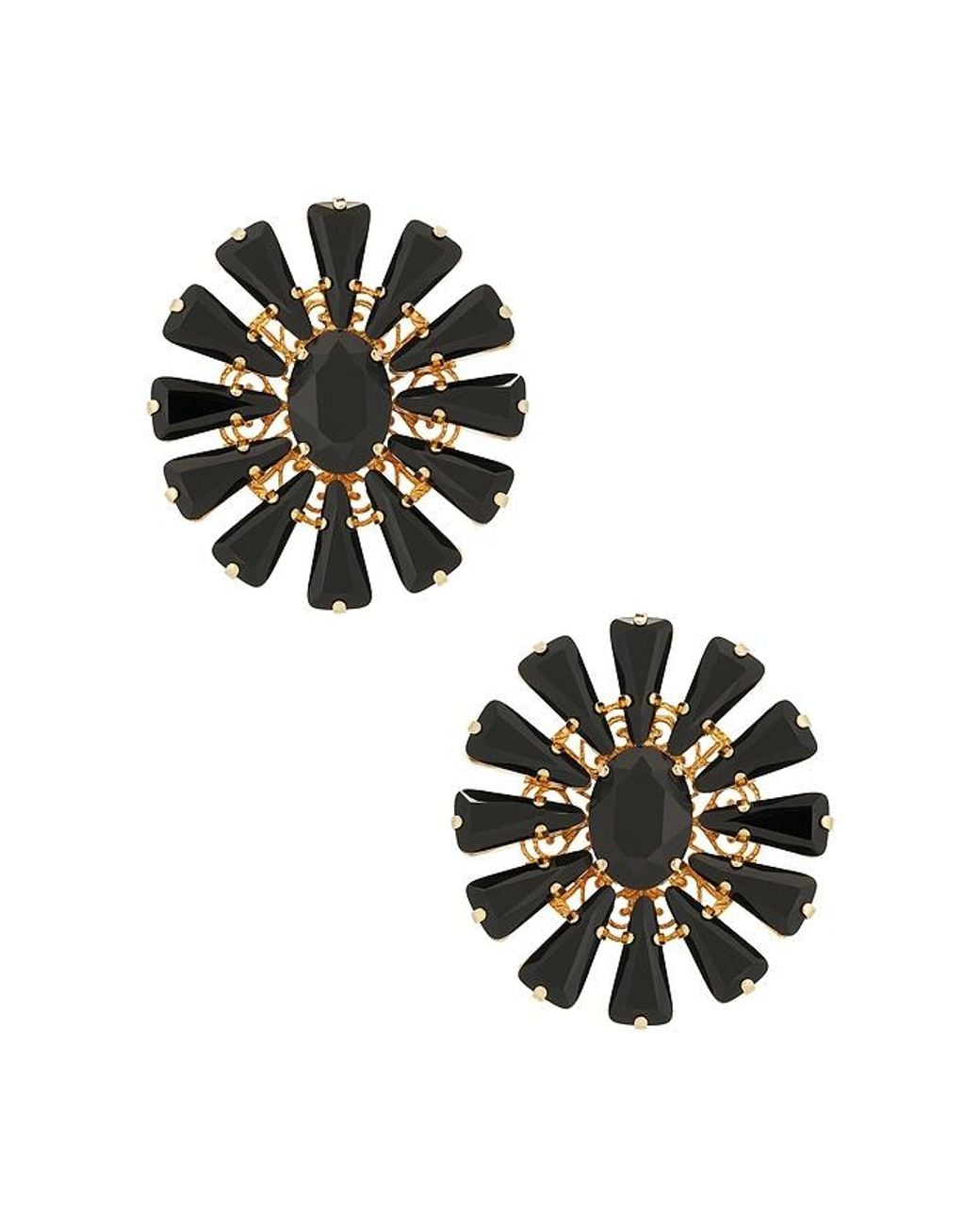 Anton Heunis Black Omega Clasp Radiant Earrings