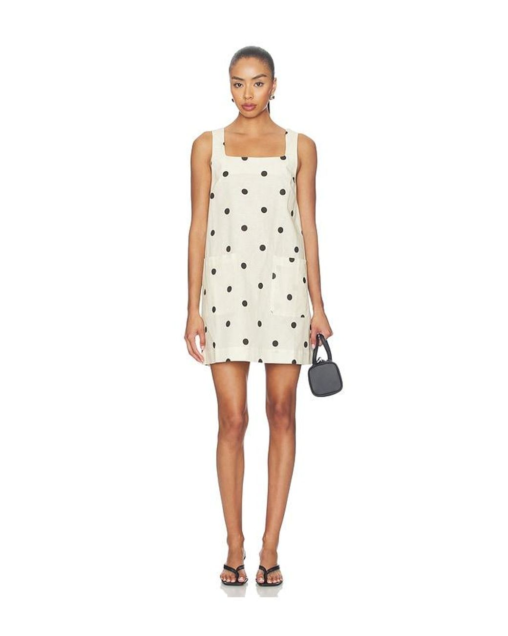 Blank NYC White Polka Dot Mini Dress