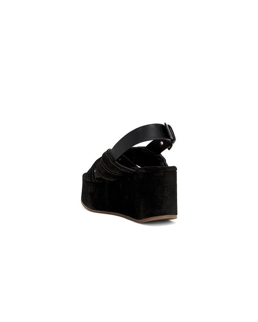 Free People Black Beach Party Platform Sandal